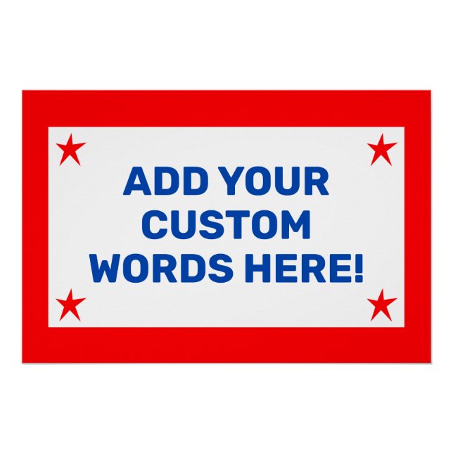 Personalised Patriotic Poster (Front)