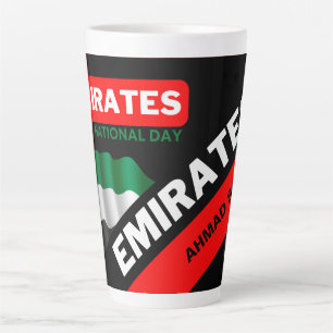 Personalised Patriotic United Arab Emirates Flag Latte Mug