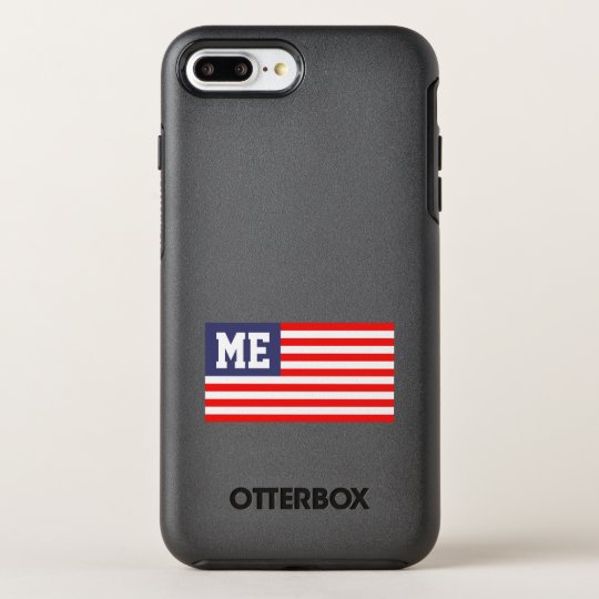 Personalised patriotic US American flag monogram OtterBox Symmetry iPhone 8 Plus/7 Plus Case
