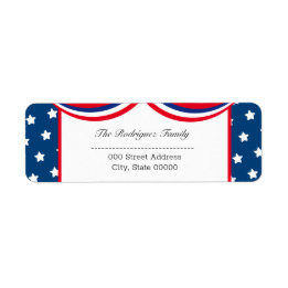 Personalised Patriotic USA Return Address Label