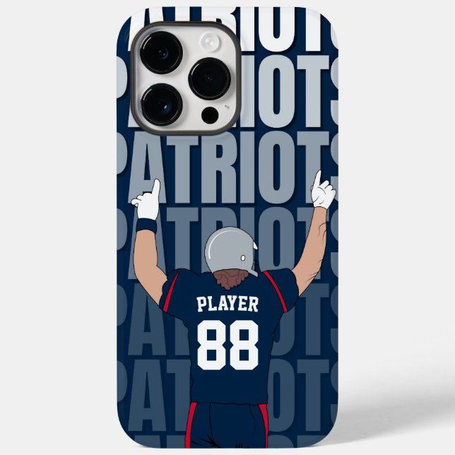 Personalised Patriots Jersey American Football Case-Mate iPhone Case (Back)