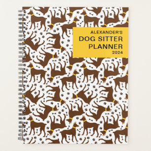 Personalised Pattern Business Dog Sitter Planner