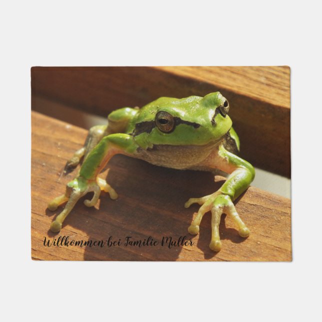 Personalised, pattern, frog, reptile, nature, doormat (Front)