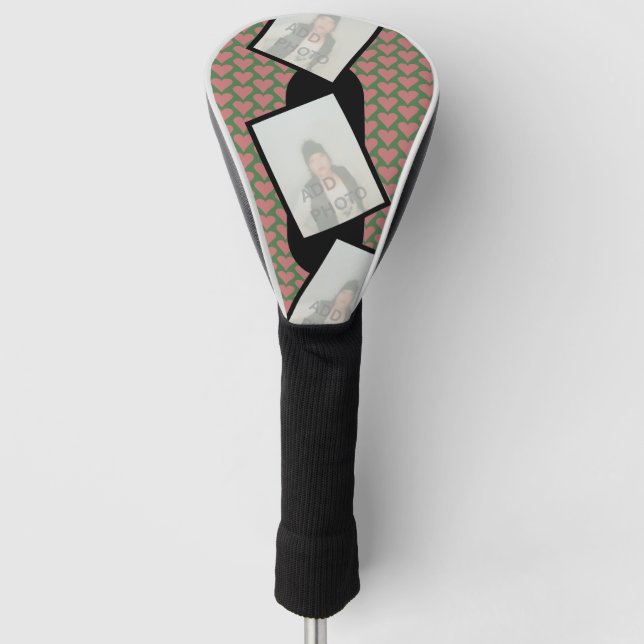 Personalised Pattern Golf Head Cover with Photos (Front)