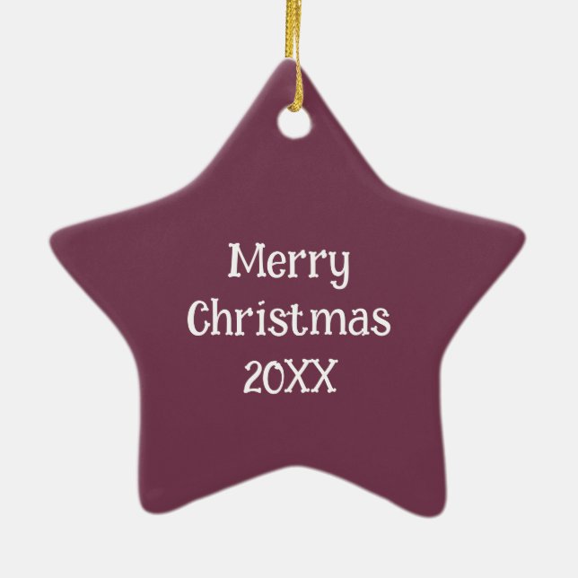  Personalised Patterned  Ceramic Ornament (Back)