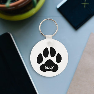 Personalised Paw Print Keychain - Gift for Dog Mum