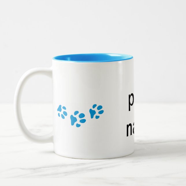 personalised paw print  mug 2 (Left)