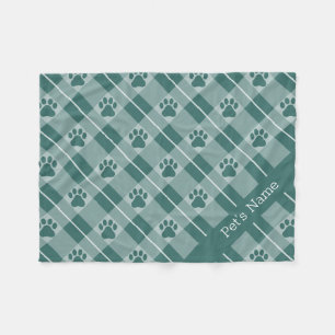 Personalised Paw Print Pattern Dog Blankets