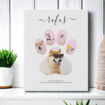Personalised Paw Print Remembrance Collage<br><div class="desc">Make a Personalised Photo keepsake Paw Print Remembrance Collage - Faux Wrapped Canvas Print from Ricaso - add your own photos and text - photo collage keepsake of your beloved pet over the rainbow bridge. Pets take our hearts with them when they go. They are not 'just a dog' or...</div>