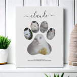 Personalised Paw Print Remembrance Collage<br><div class="desc">Make a Personalised Photo keepsake Paw Print Remembrance Collage - Faux Wrapped Canvas Print from Ricaso - add your own photos and text - photo collage keepsake of your beloved pet over the rainbow bridge. Pets take our hearts with them when they go. They are not 'just a dog' or...</div>