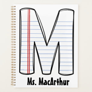 Personalised PE Teacher Planner with Initial