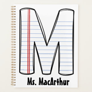 Personalised PE Teacher Planner with Initial