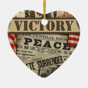 Personalised Peace and Victory WWII Ornament