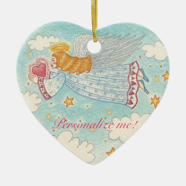 Personalised Peace Angel Ornament (Front)