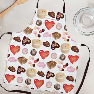 Personalised Peace Love Chocolate Candy Heart Apron
