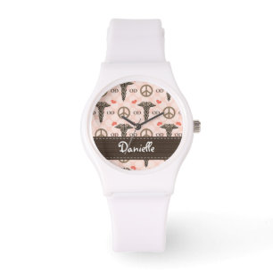 Personalised Peace Love Pharmacy Watch