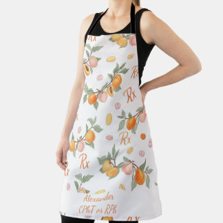 Personalised Peach & Apricot Pharmacy Apron