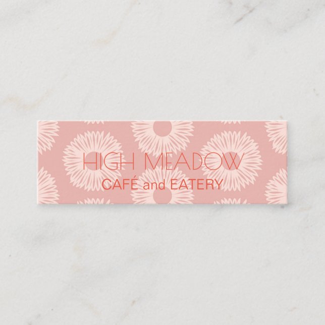 Personalised "Peach Blooms" Social Media Mini Business Card (Front)