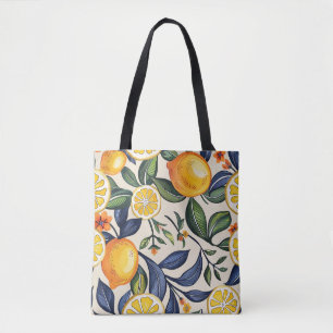 Personalised Peach & Leaf Frame Tote Bag