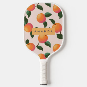 Personalised Peach Pattern Cute Peaches Pickleball Paddle