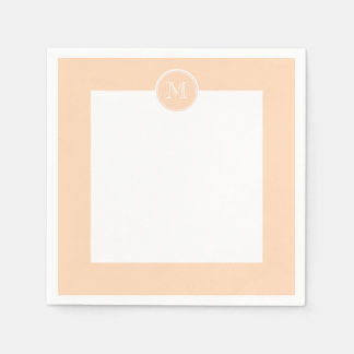 Personalised Peach Puff High End Coloured Napkin