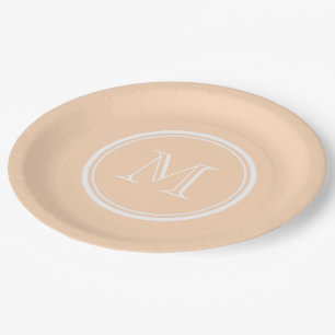 Personalised Peach Puff High End Coloured Paper Plate