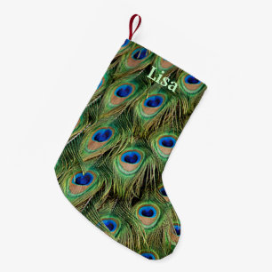 Personalised Peacock Christmas Stocking