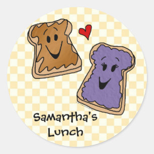 Personalised Peanut Butter and Jelly Sticker