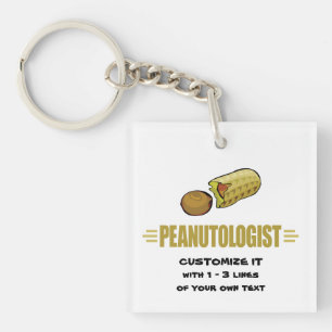 Personalised Peanut Key Ring