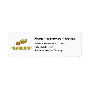 Personalised Peanut Return Address Label