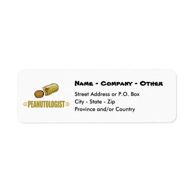 Personalised Peanut Return Address Label (Front)