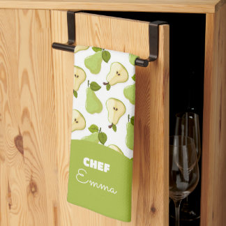 Personalised Pears pattern Tea Towel