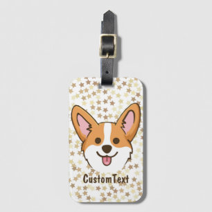 Personalised Pembroke Welsh Corgi Puppy Dog Stars Luggage Tag