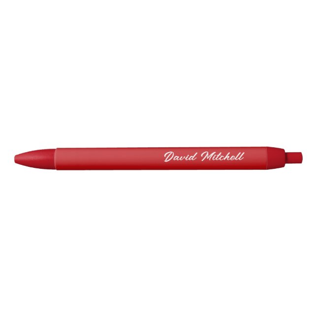  Personalised Pen Set with Name – Elegant Red  (Front)