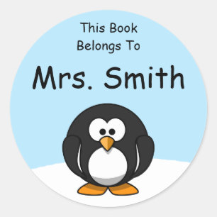 Personalised Penguin Book Label