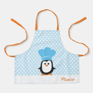 Personalised Penguin Chef Apron for Kids