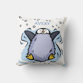 Personalised Penguin Chick Angel Cushion