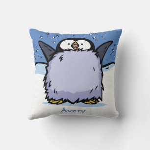 Personalised Penguin Chick Close Up Cushion