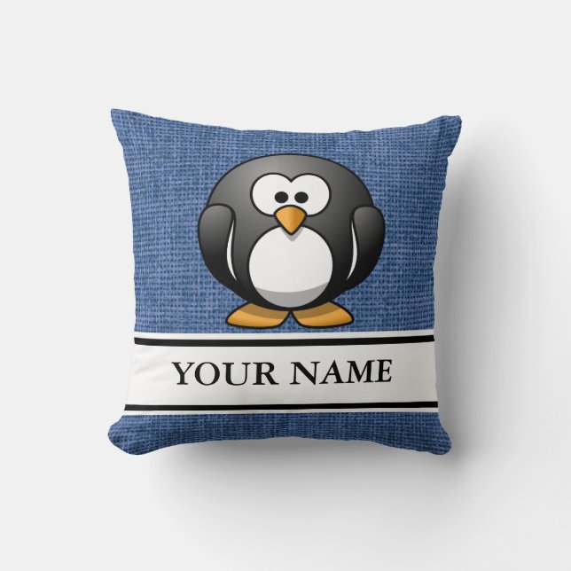 Personalised Penguin Cushion (Front)