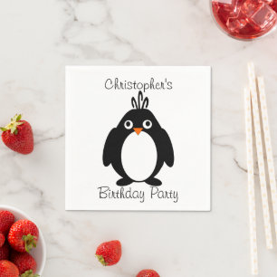 Personalised Penguin Design Napkin