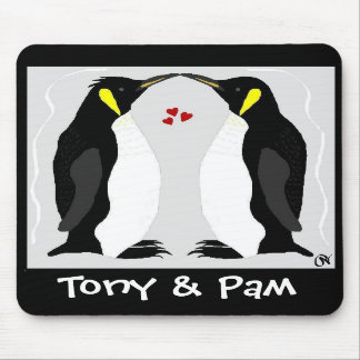 Personalised Penguin Love Mousepad