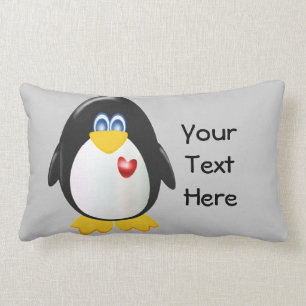 Personalised Penguin Lumbar Cushion