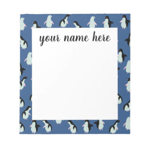 Personalised Penguin Notepad