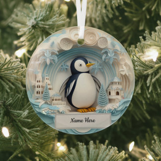 Personalised Penguin Ornament