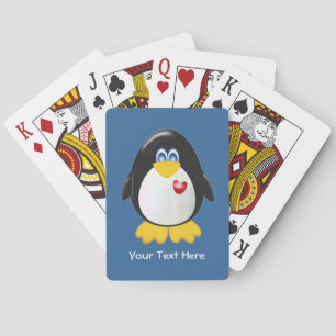 Personalised Penguin Playing Cards