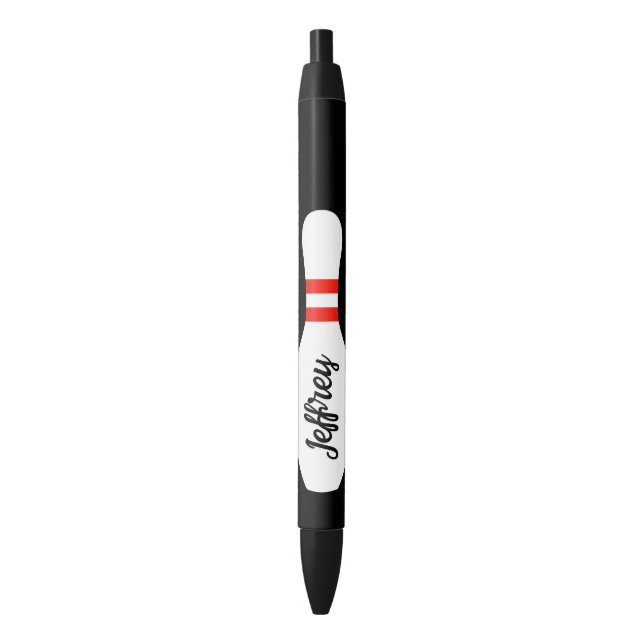 Personalised pens with bowling pin design (Front Vertical)