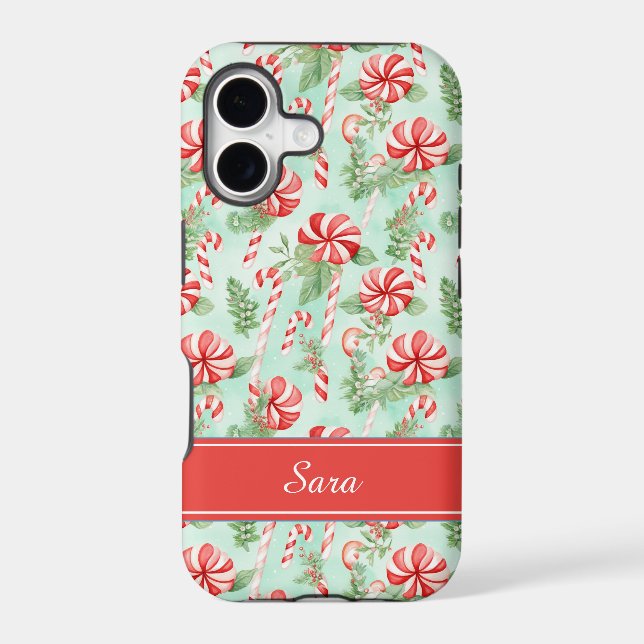 Personalised Peppermint Candy Phone Case (Back)