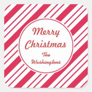 Personalised Peppermint Christmas Gift Stickers