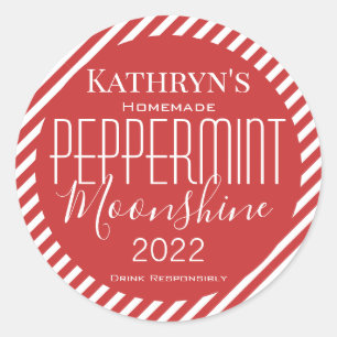 Personalised Peppermint Moonshine Label