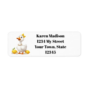 Personalised Peppy Goose Return Address Label